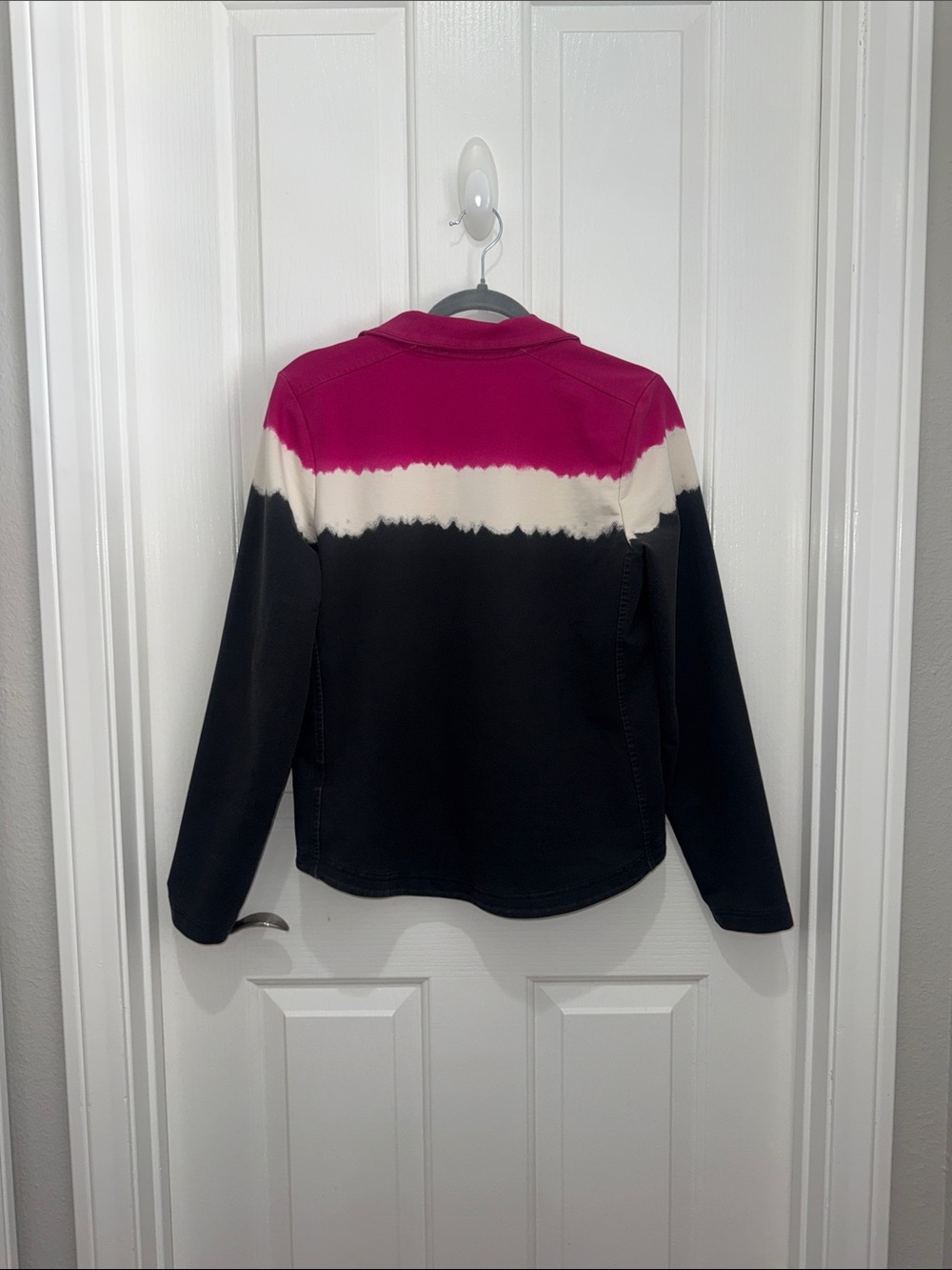 Lauren Ralph Lauren Pink, Cream & Black Colorblock Zip Jacket - Size Medium - Picture 5 of 7